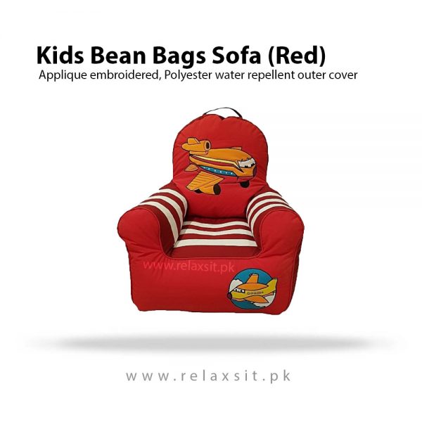 Relaxsit-Airplane Bean Bag Sofa For Kids - Red